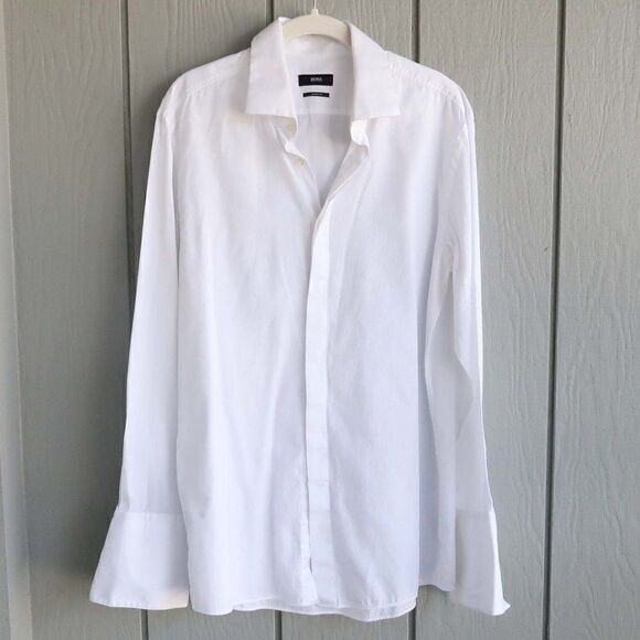 Hugo BOSS Sharp Fit Button Down Shirt - Picture 1 of 12